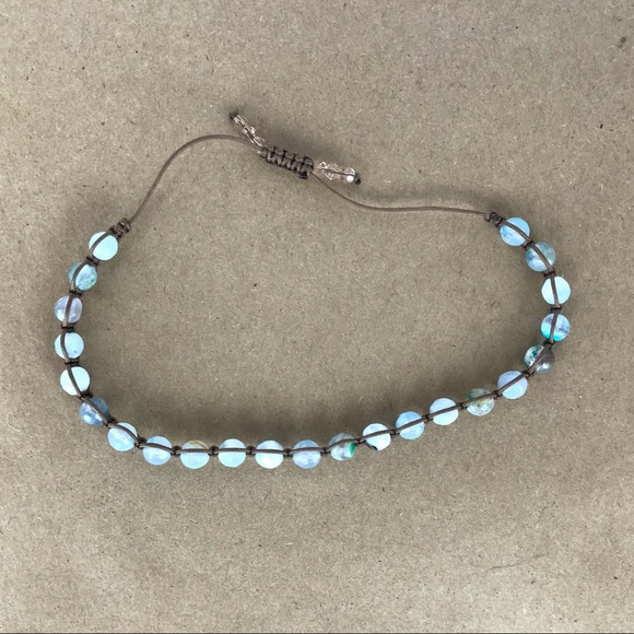 Handmade} Faceted Quartz Adjustable Bracelet - Picture 4 of 4